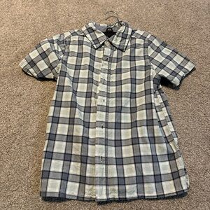 OshKosh B’Gosh Boys 7 Blue/Gray Button Up Short Sleeves